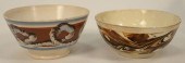 TWO PEARLWARE MOCHA BOWLS, TO