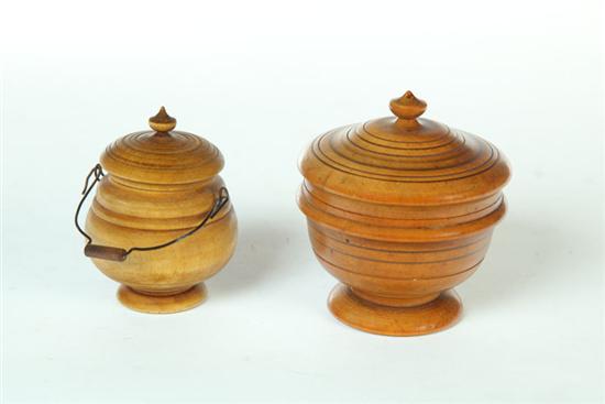 TWO PEASEWARE CONTAINERS.  American