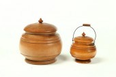 TWO PEASEWARE JARS.  Ohio  lat