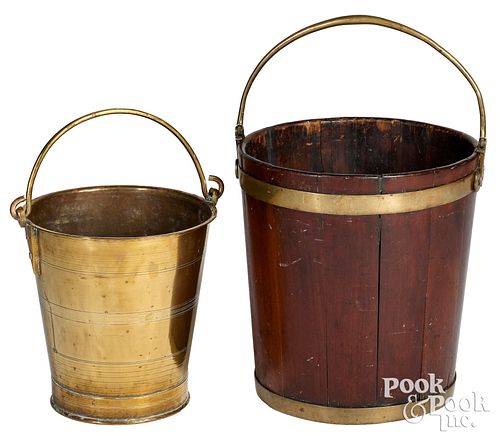 TWO PEAT BUCKETS, EARLY 19TH