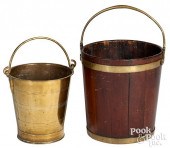 TWO PEAT BUCKETS, EARLY 19TH C