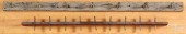 TWO PEG RACKS, 19TH C., ONE RE