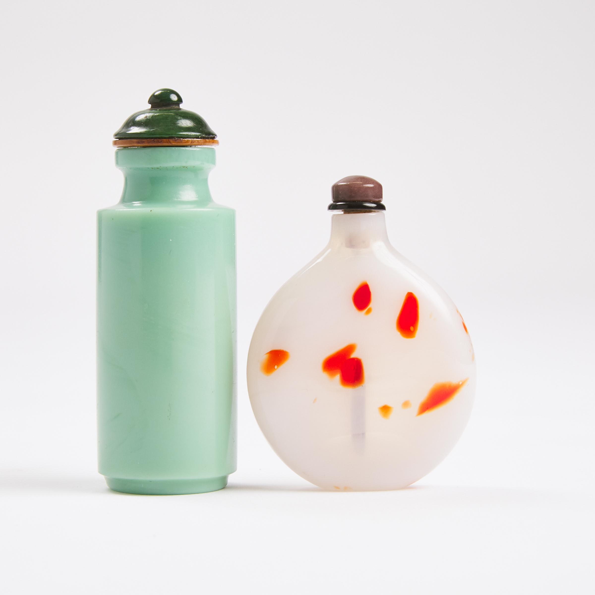 Two Peking Glass Snuff Bottles,