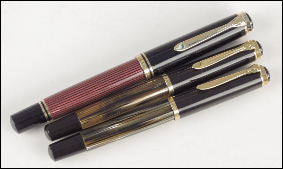 TWO PELIKAN FOUNTAIN PENS. Both