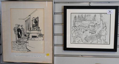 TWO PEN AND INK DRAWINGSTwo Pen and