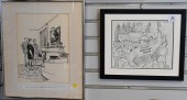 TWO PEN AND INK DRAWINGSTwo Pe