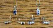 TWO PENDANT NECKLACE AND EAR S