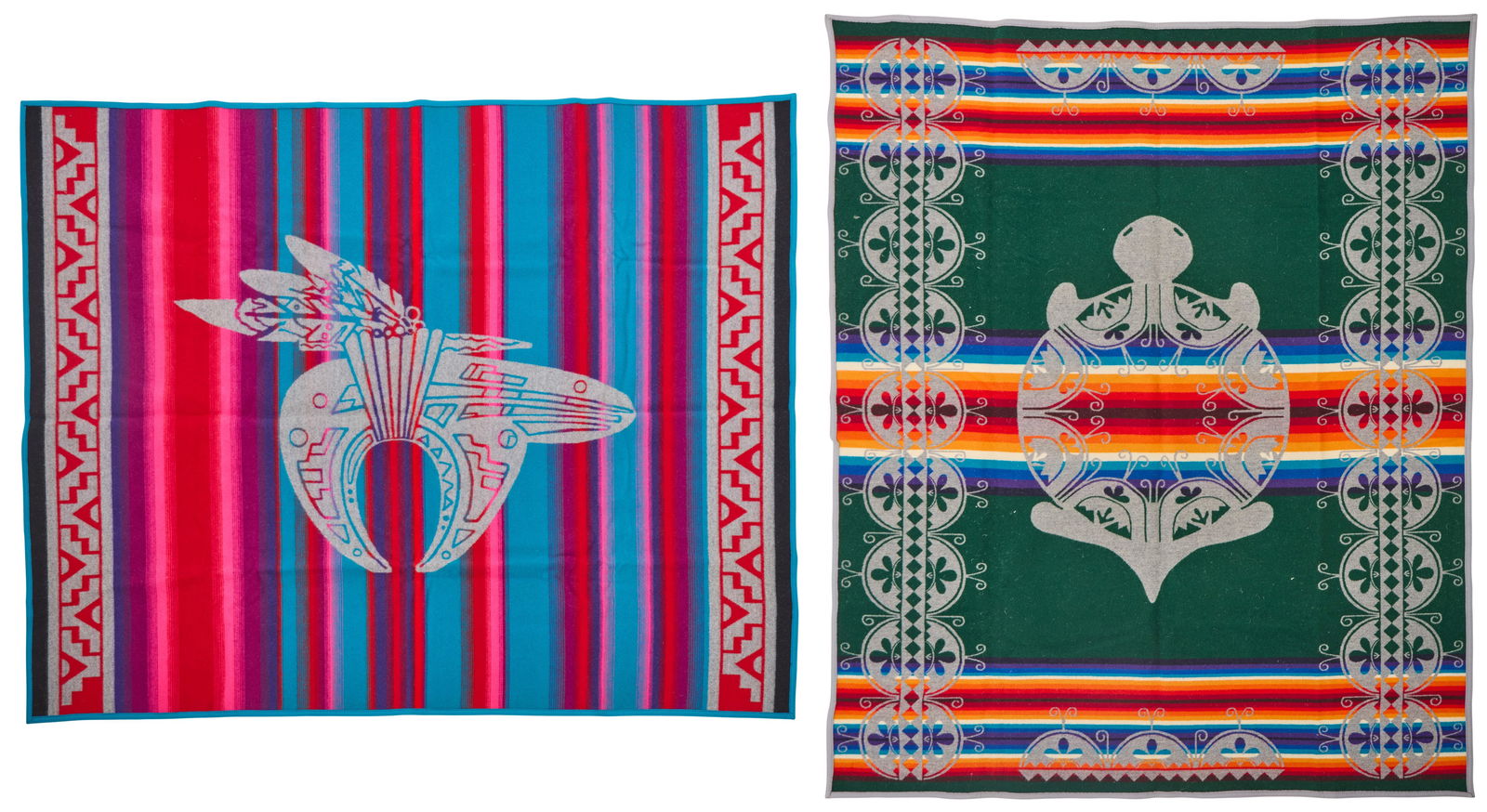 TWO PENDLETON NATIVE AMERICAN-STYLE