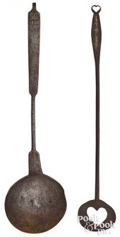 TWO PENNSYLVANIA BRASS WROUGHT