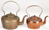 TWO PENNSYLVANIA COPPER KETTLE