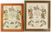 TWO PENNSYLVANIA FRAKTUR BIRTH