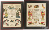 TWO PENNSYLVANIA FRAKTUR BIRTH