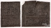 TWO PENNSYLVANIA IRON STOVE PL