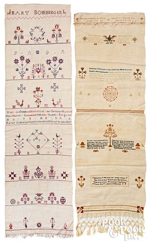 TWO PENNSYLVANIA NEEDLEWORK HAND