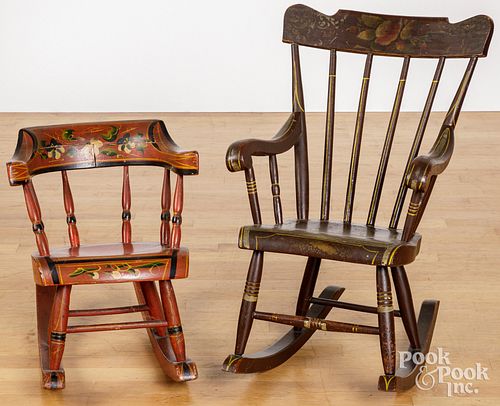 TWO PENNSYLVANIA PAINTED CHILD'S