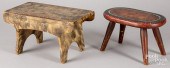TWO PENNSYLVANIA PAINTED FOOTS