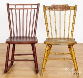 TWO PENNSYLVANIA PAINTED RODBA