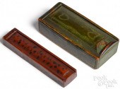 TWO PENNSYLVANIA PAINTED SLIDE