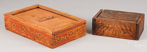 TWO PENNSYLVANIA PINE SLIDE LID