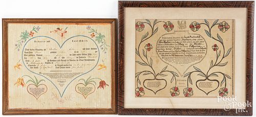 TWO PENNSYLVANIA PRINTED AND