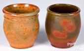 TWO PENNSYLVANIA REDWARE CROCK