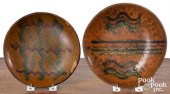 TWO PENNSYLVANIA REDWARE PLATE