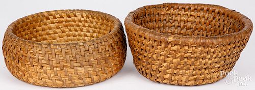 TWO PENNSYLVANIA RYE STRAW BASKETS,