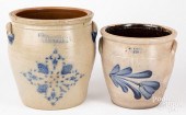 TWO PENNSYLVANIA STONEWARE CRO