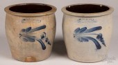 TWO PENNSYLVANIA STONEWARE CRO