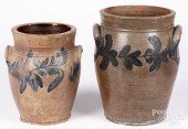 TWO PENNSYLVANIA STONEWARE CRO