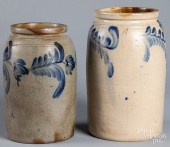 TWO PENNSYLVANIA STONEWARE CRO
