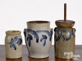TWO PENNSYLVANIA STONEWARE CRO