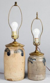 TWO PENNSYLVANIA STONEWARE JAR