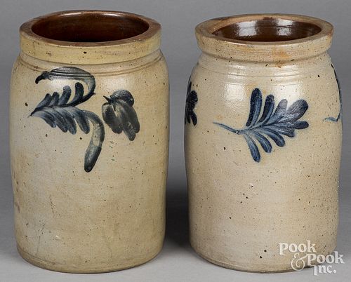 TWO PENNSYLVANIA STONEWARE JARS,