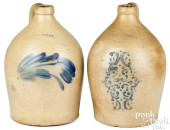 TWO PENNSYLVANIA STONEWARE JUG