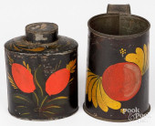 TWO PENNSYLVANIA TOLEWARE PIEC