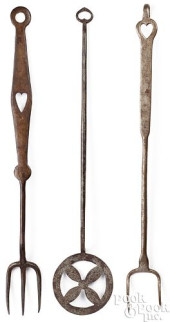TWO PENNSYLVANIA WROUGHT IRON