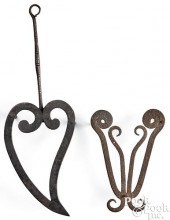 TWO PENNSYLVANIA WROUGHT IRON