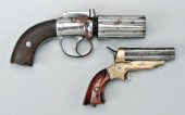 Two pepper box pistols: Sharp&