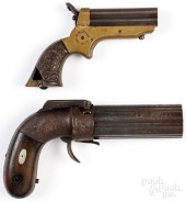 TWO PEPPERBOX PISTOLS, ETC.<br