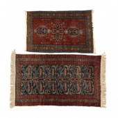 TWO PERSIAN AREA RUGS The firs
