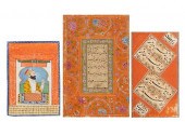 TWO PERSIAN CALLIGRAPHIC LEAVE