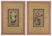 TWO PERSIAN FLORAL PAINTINGS 1