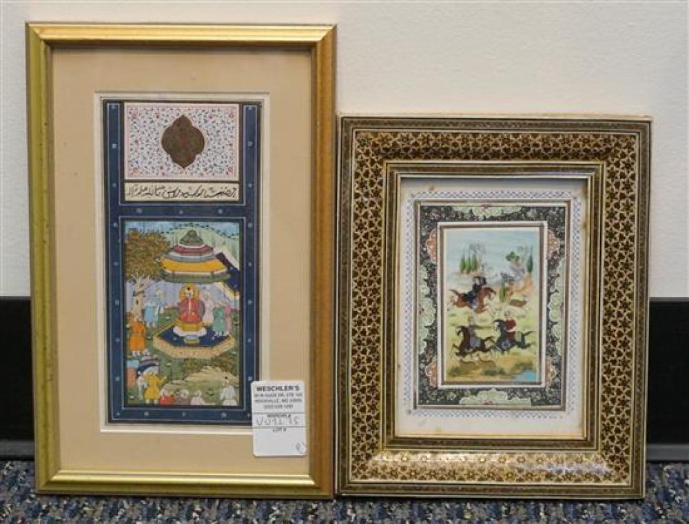 TWO PERSIAN ILLUMINATED