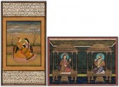 Two Persian miniature painting