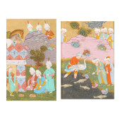 TWO PERSIAN MINIATURE PAINTING
