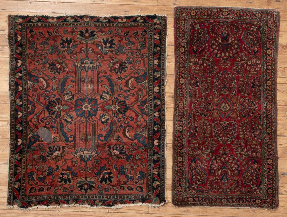 TWO PERSIAN RUGSTwo Antique Persian