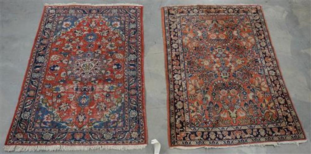 TWO PERSIAN SCATTER RUGS, 5 FT 1 IN