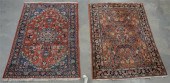 TWO PERSIAN SCATTER RUGS, 5 FT