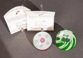 TWO PERTHSHIRE GLASS PAPERWEIG